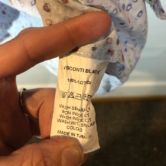 Visconti Black button down size small - Picture 9 of 9